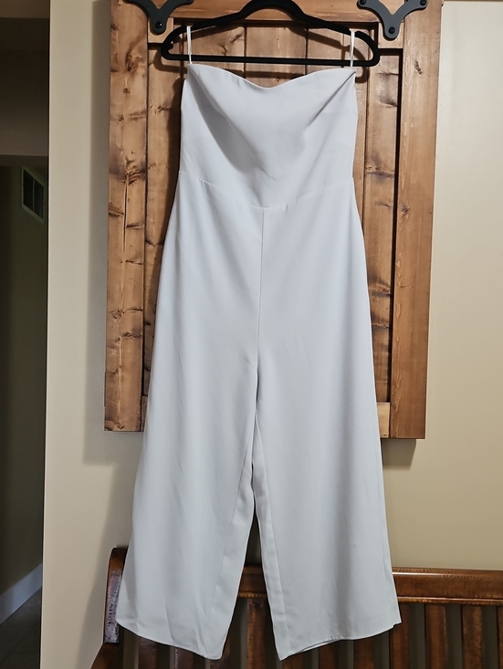 Babaton Pants - Aritzia Babaton lillooet (Grey) Roshan Strapless Cropped Jumpsuit 10